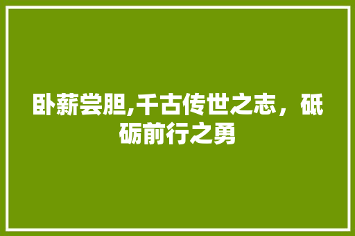 卧薪尝胆,千古传世之志，砥砺前行之勇
