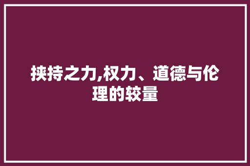 挟持之力,权力、道德与伦理的较量