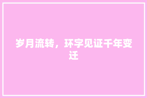 岁月流转，环字见证千年变迁