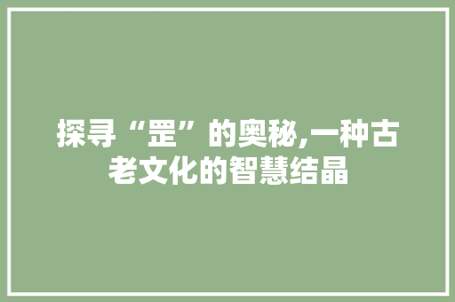 探寻“罡”的奥秘,一种古老文化的智慧结晶