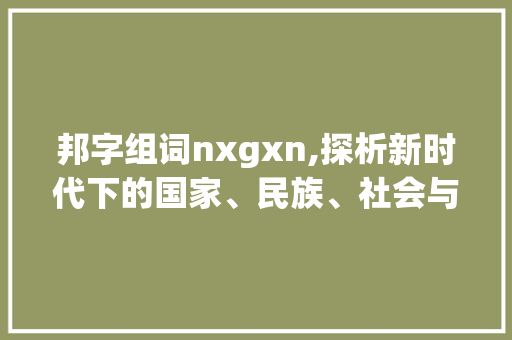 邦字组词nxgxn,探析新时代下的国家、民族、社会与个人
